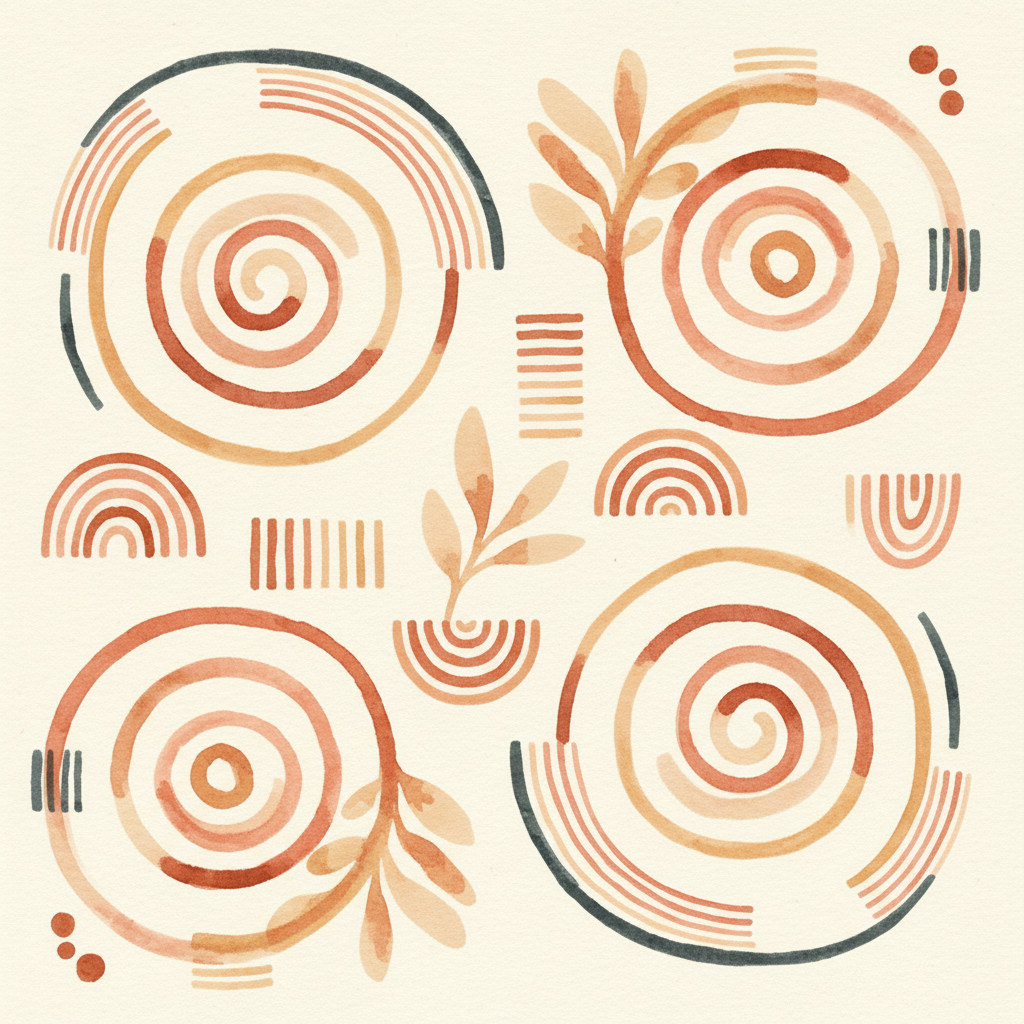 Abstract illustration of repetitive patterns and routines